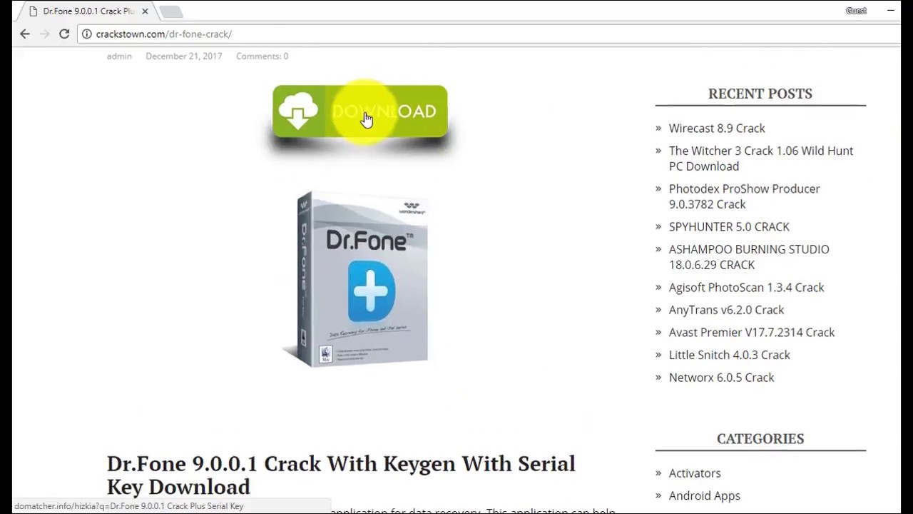 crack for dr fone software